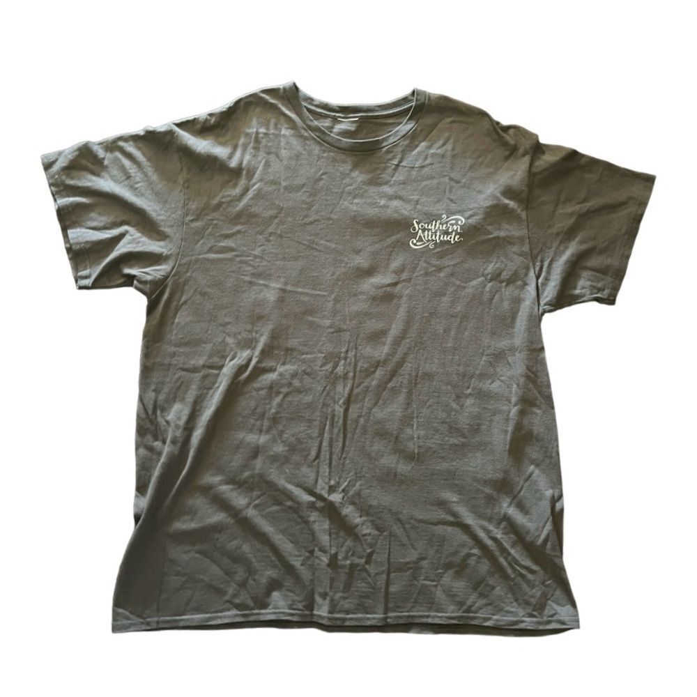 SOUTHERN ATTITUDE T SHIRT CAT T SHIRT WOMEN SIZE X LARGE GRAY ITS FINE, IM FINE - Picture 2 of 4